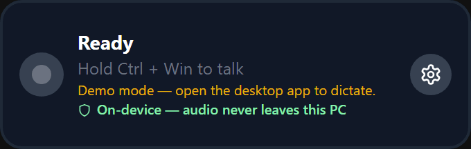 SpeechWalker recorder interface in the browser demo harness